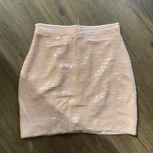 Pink sequin high waist skirt